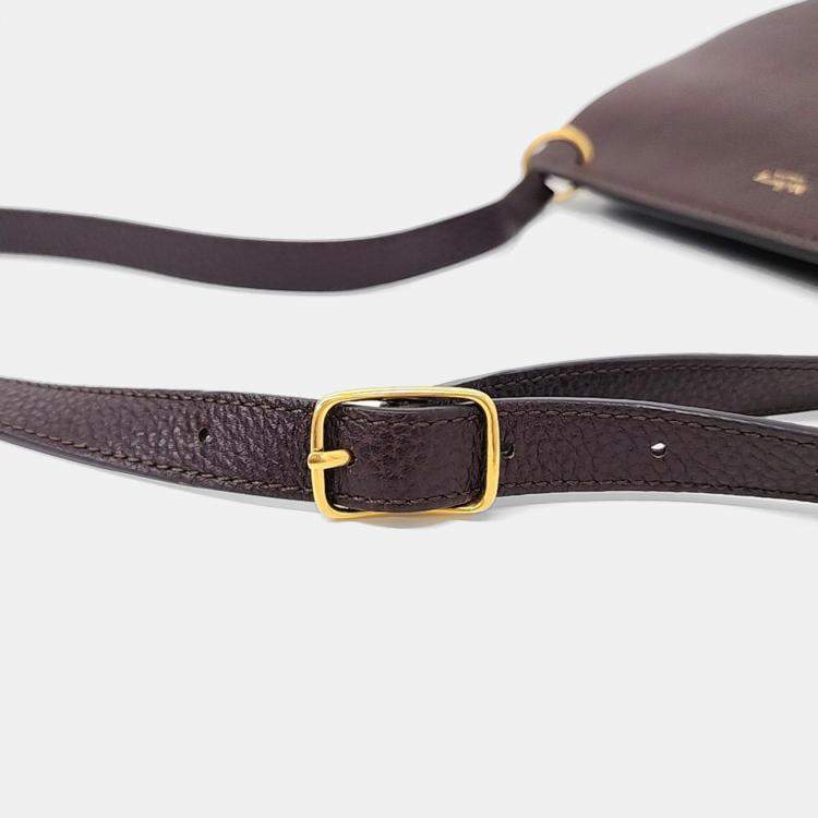 Pre Owned Mulberry Burgundy Leather Amberley Satchel Bag