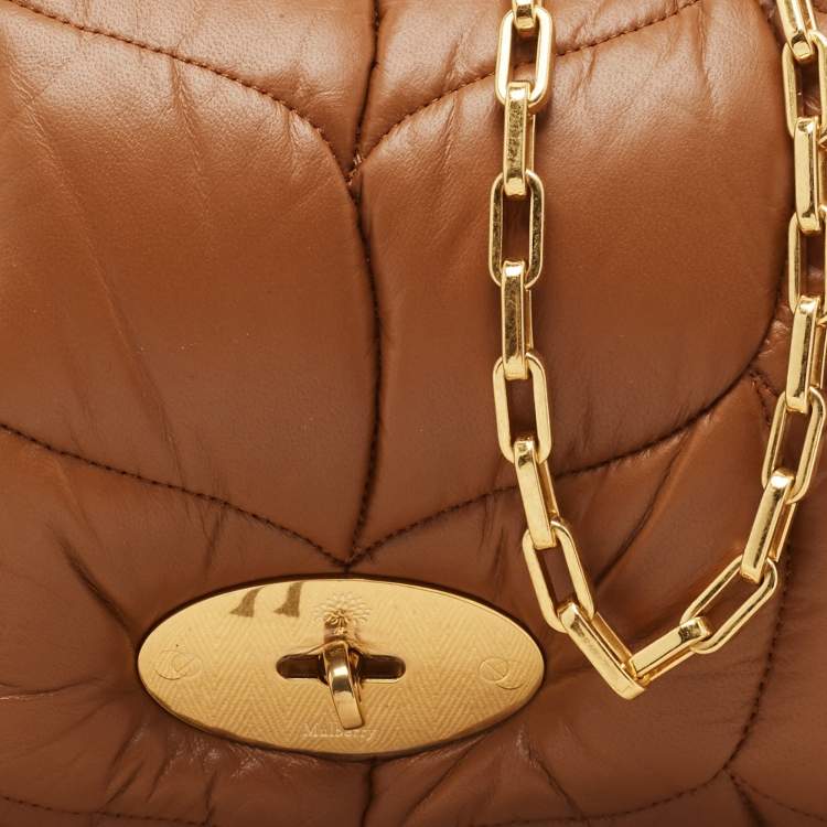 Pre Owned Mulberry Brown Quilted Pillow Leather Little Softie Shoulder Bag