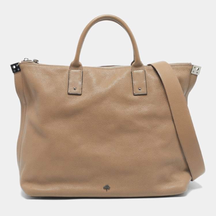 Pre Owned Mulberry Beige Alice Zip Tote