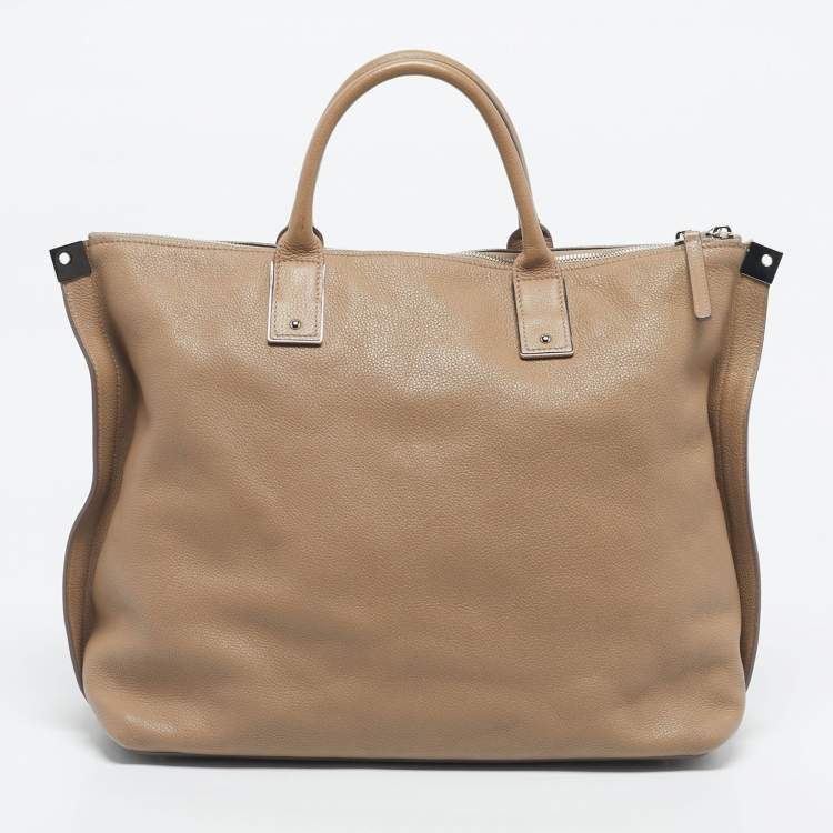 Pre Owned Mulberry Beige Alice Zip Tote