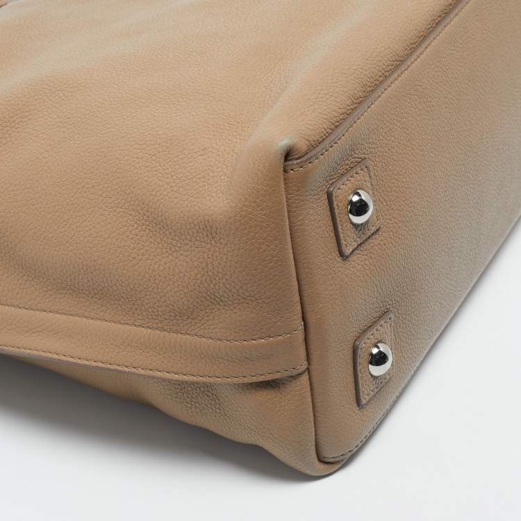 Pre Owned Mulberry Beige Alice Zip Tote