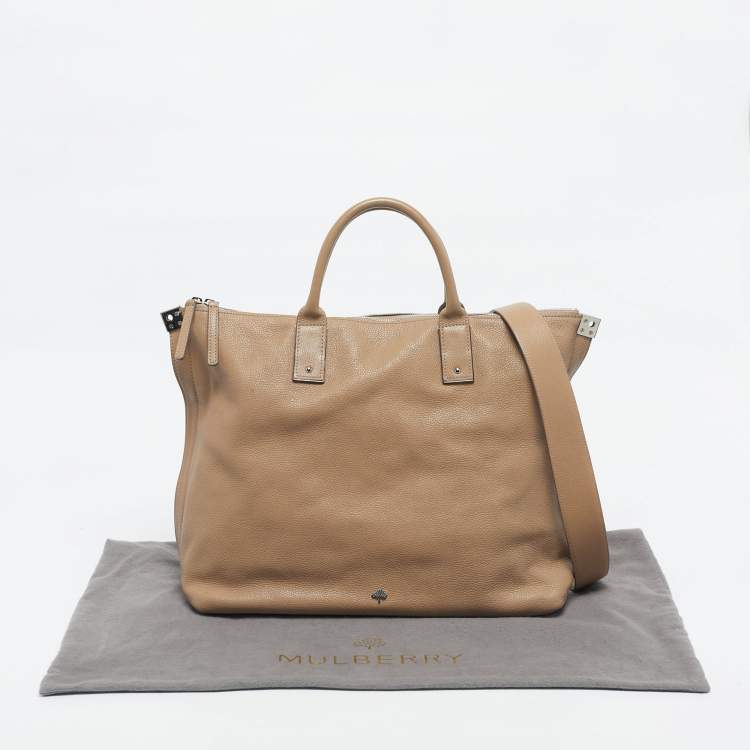 Pre Owned Mulberry Beige Alice Zip Tote
