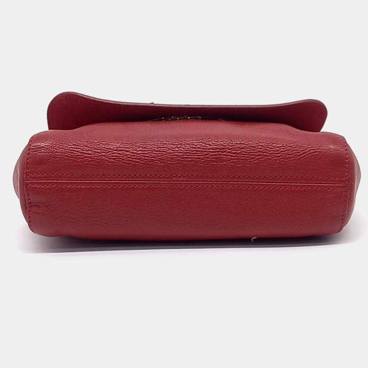 Pre Owned Mulberry Red Leather Lily Bag