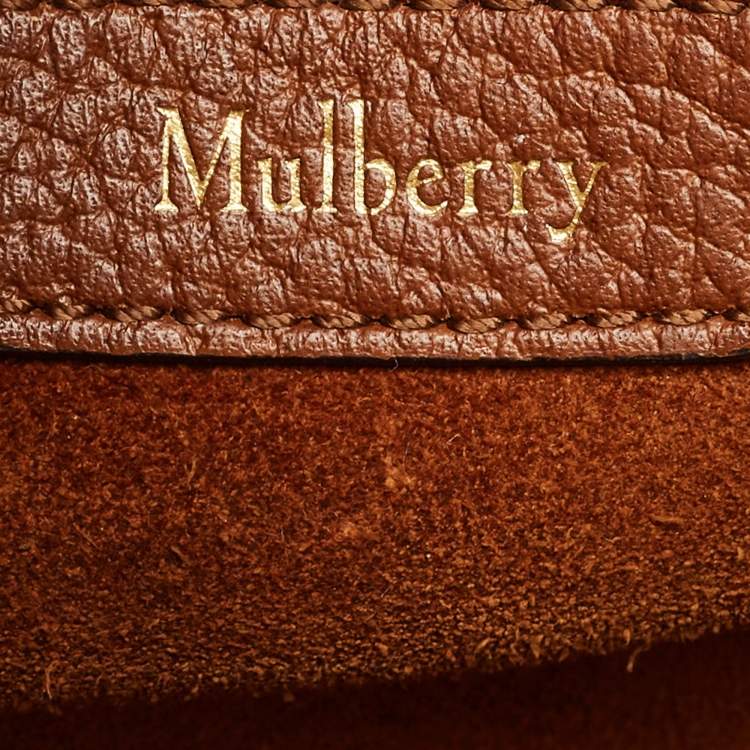 Pre Owned Mulberry Blue Leather Small Zipped Bayswater Tote