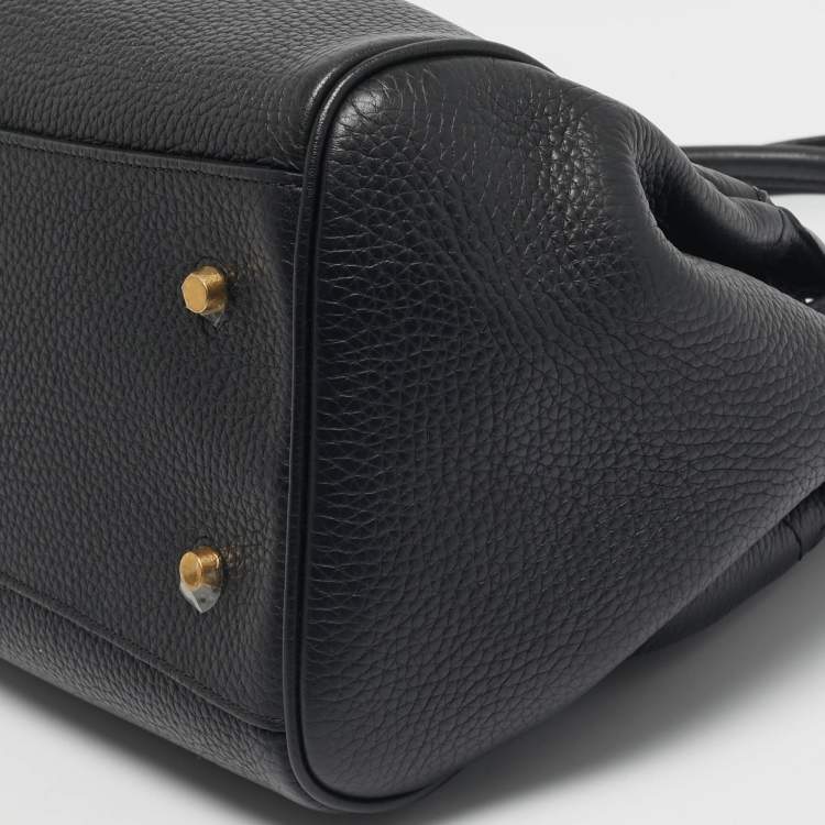 Pre Owned Mulberry Black Leather Belted Bayswater Tote