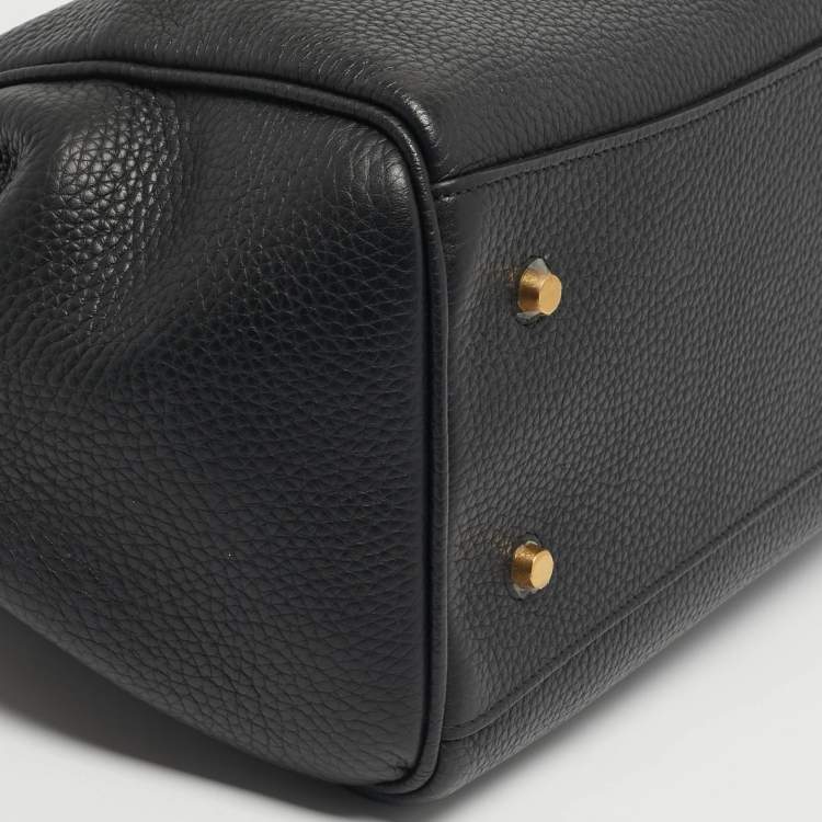 Pre Owned Mulberry Black Leather Belted Bayswater Tote