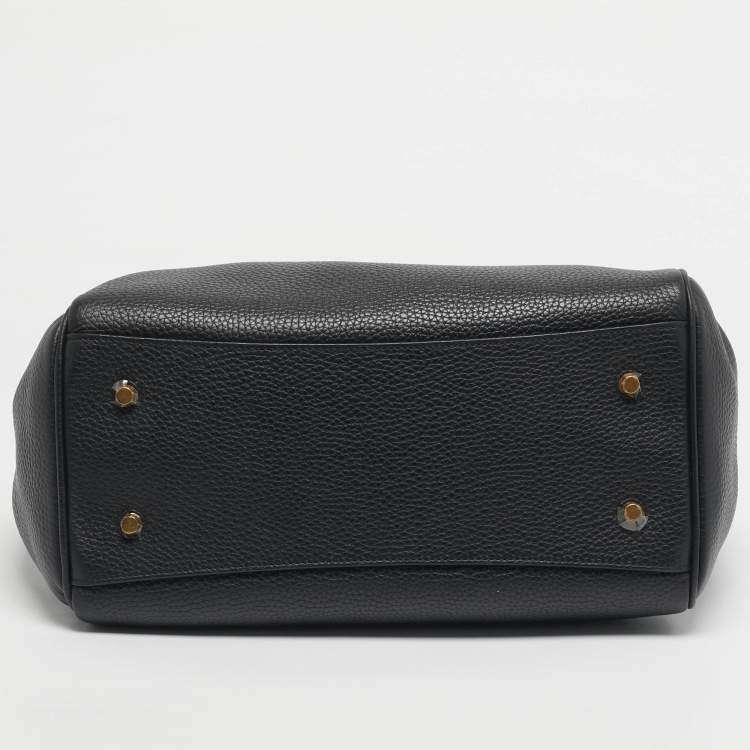 Pre Owned Mulberry Black Leather Belted Bayswater Tote