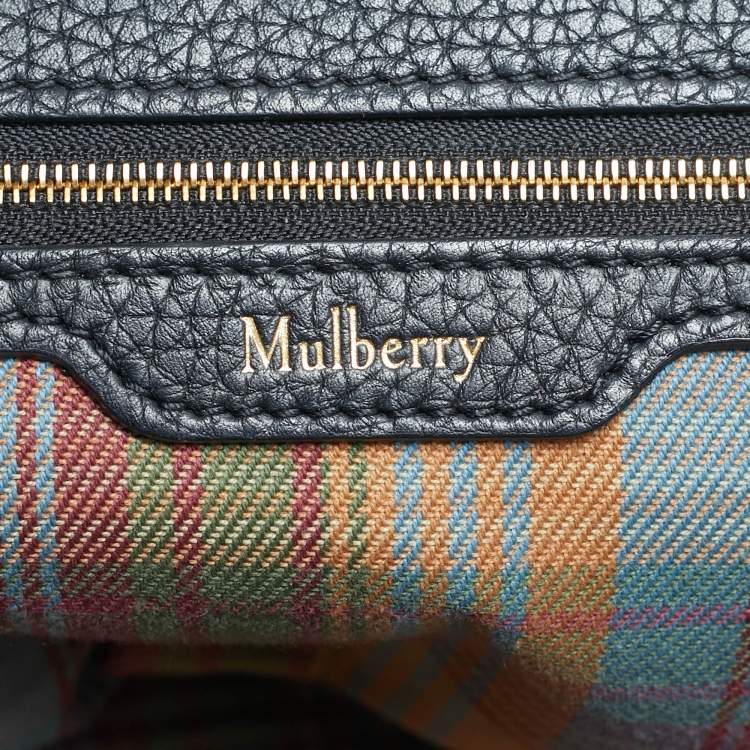 Pre Owned Mulberry Black Leather Belted Bayswater Tote