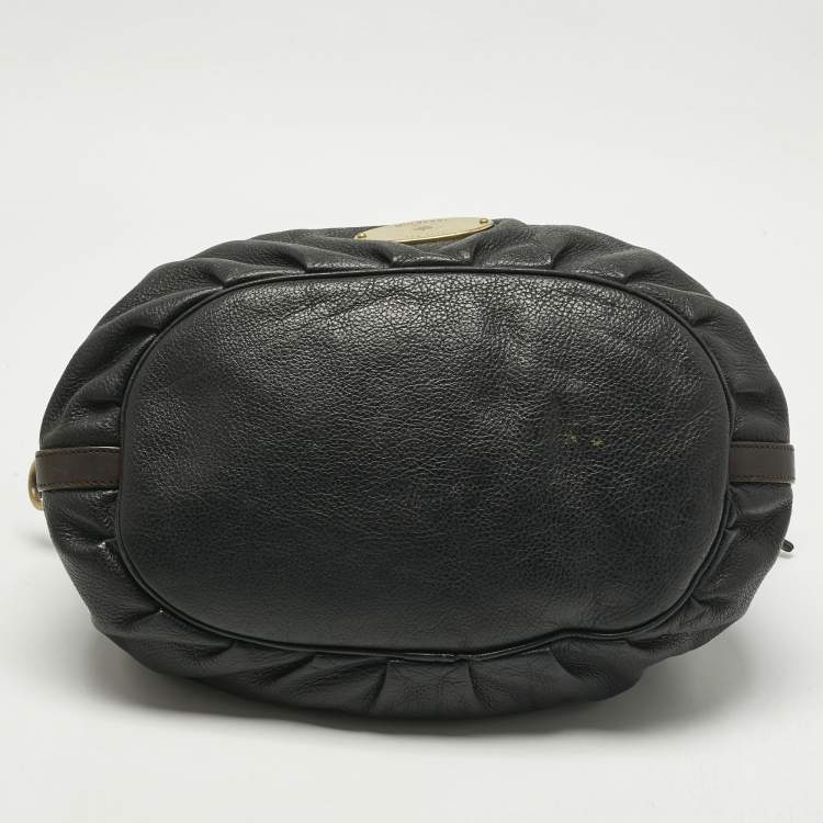 Pre Owned Mulberry Black/Dark Brown Soft Leather Mitzy Tote