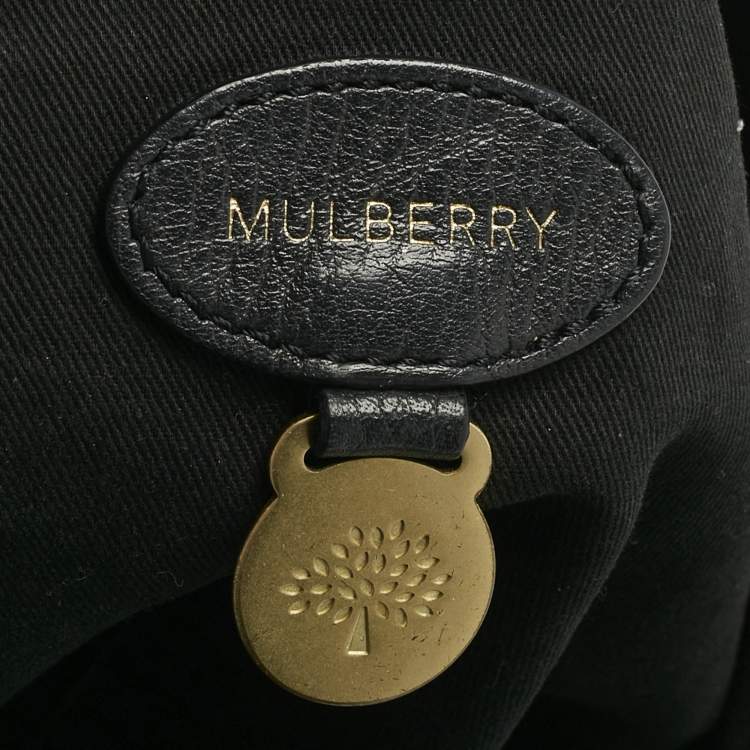 Pre Owned Mulberry Black/Dark Brown Soft Leather Mitzy Tote