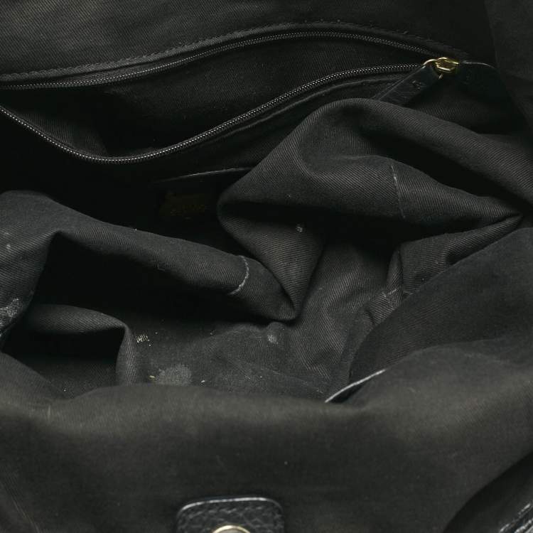 Pre Owned Mulberry Black/Dark Brown Soft Leather Mitzy Tote