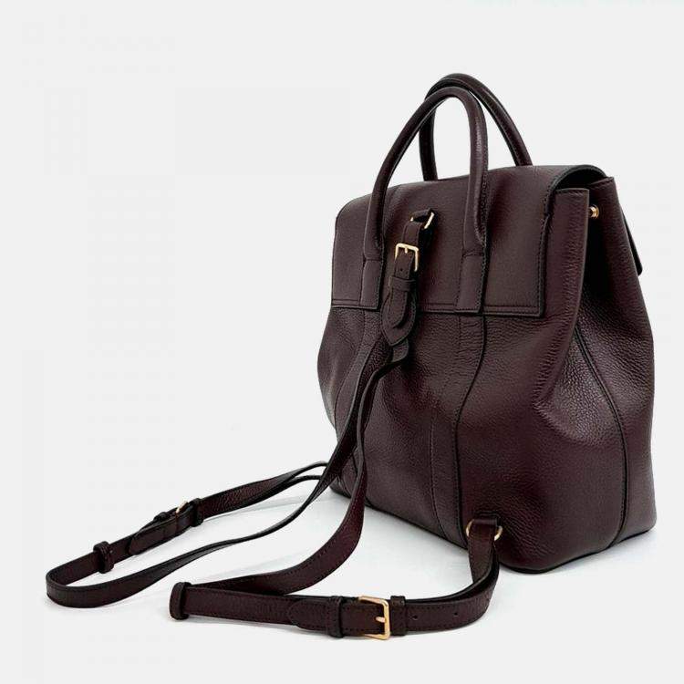 Pre Owned Mulberry Bayswater Burgundy Leather Backpack