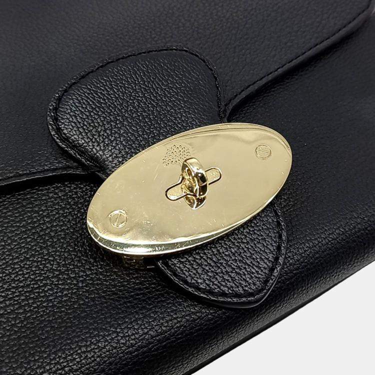 Pre Owned Mulberry Black Leather Primrose Tote and Shoulder Bag