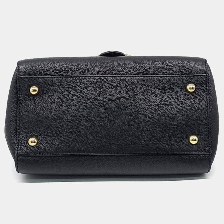 Pre Owned Mulberry Black Leather Primrose Tote and Shoulder Bag