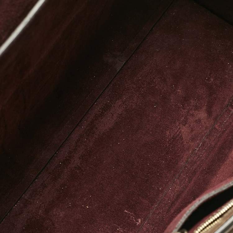 Pre Owned Mulberry Beige Croc Embossed Leather Medium Bayswater Satchel