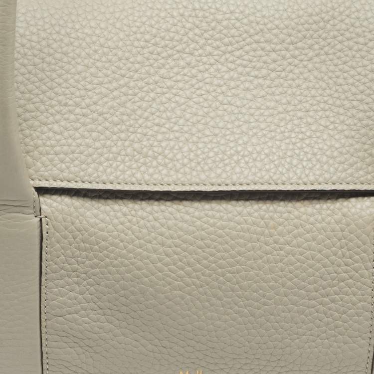 Pre Owned Mulberry Chalk Leather Small Soft Bayswater Satchel