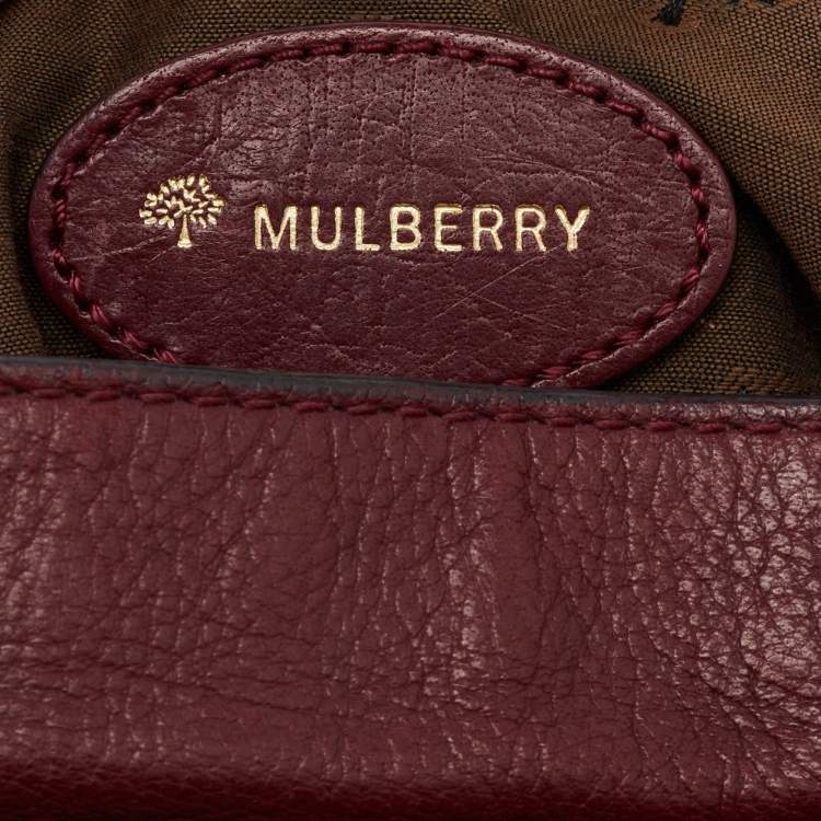 Pre Owned Mulberry Dark Burgundy Leather Alexa Top Handle Bag