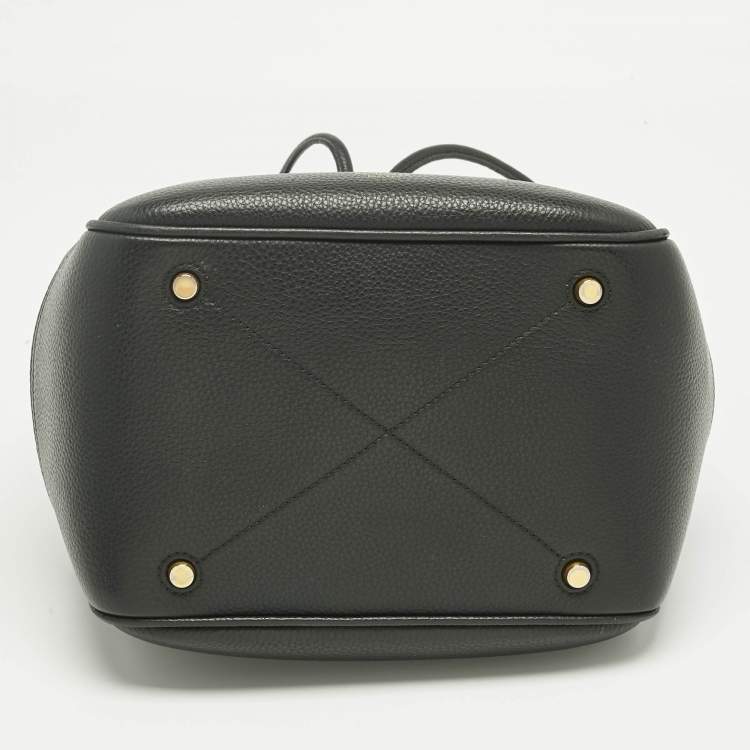 Pre Owned Mulberry Black Leather Hampstead Bucket Bag