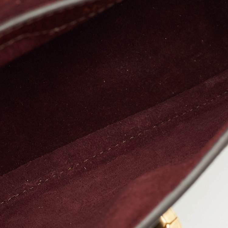 Pre Owned Mulberry Dark Burgundy Leather Amberley Shoulder Bag