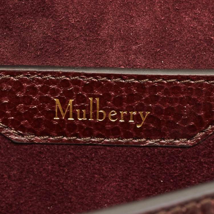 Pre Owned Mulberry Dark Burgundy Leather Amberley Shoulder Bag