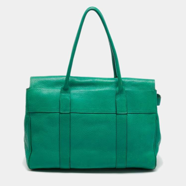 Pre Owned Mulberry Green Leather Bayswater Satchel