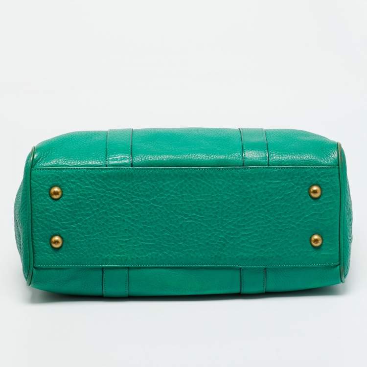 Pre Owned Mulberry Green Leather Bayswater Satchel