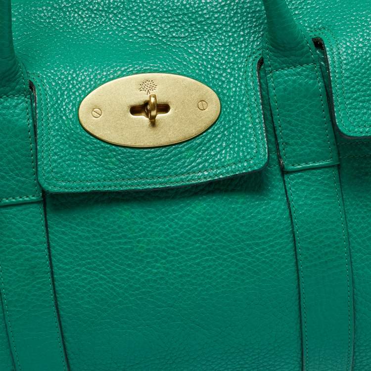 Pre Owned Mulberry Green Leather Bayswater Satchel