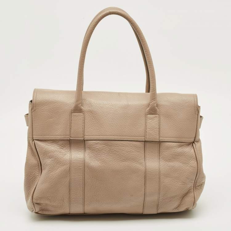 مملوكة مسبقًا Mulberry Bayswater Beige Leather Satchel