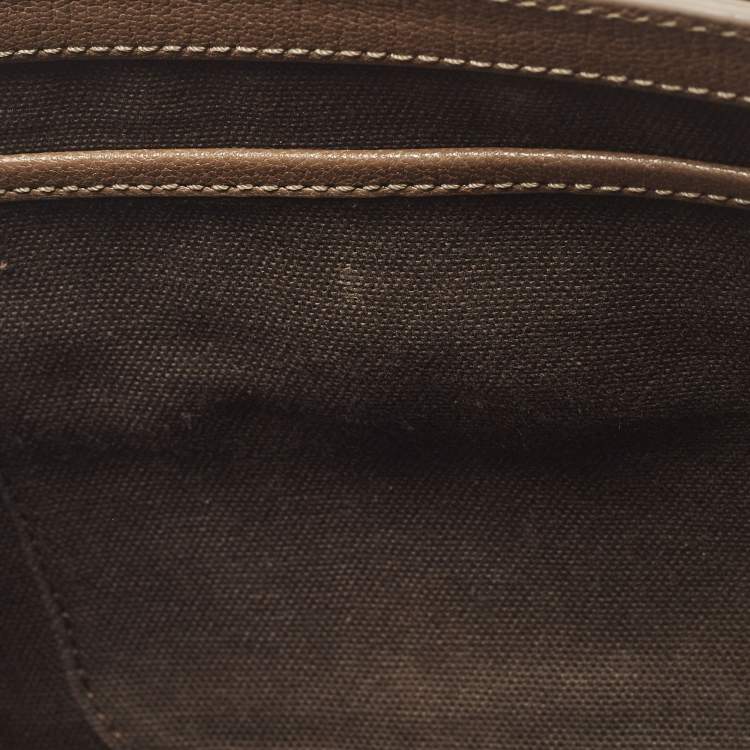 Pre Owned Mulberry Bayswater Dark Beige Leather Shoulder Bag