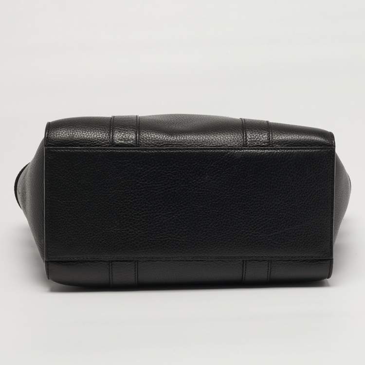 Pre Owned Mulberry Zipped Bayswater Small Black Leather Tote