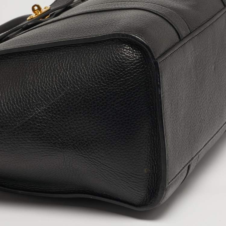 Pre Owned Mulberry Zipped Bayswater Small Black Leather Tote