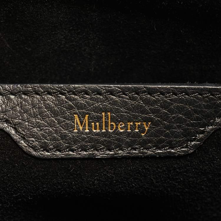 Pre Owned Mulberry Zipped Bayswater Small Black Leather Tote