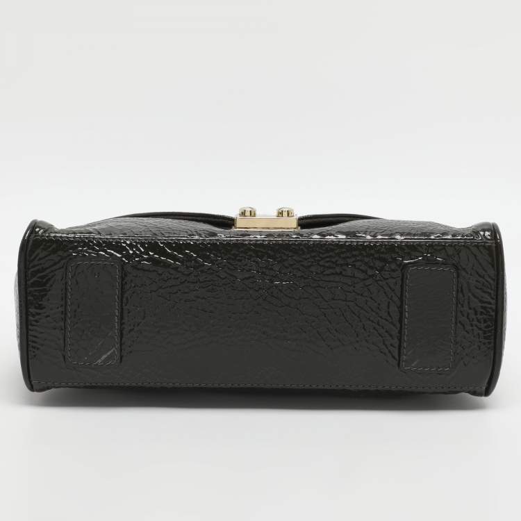 Pre Owned Mulberry Neely Green Patent Leather Shoulder Bag