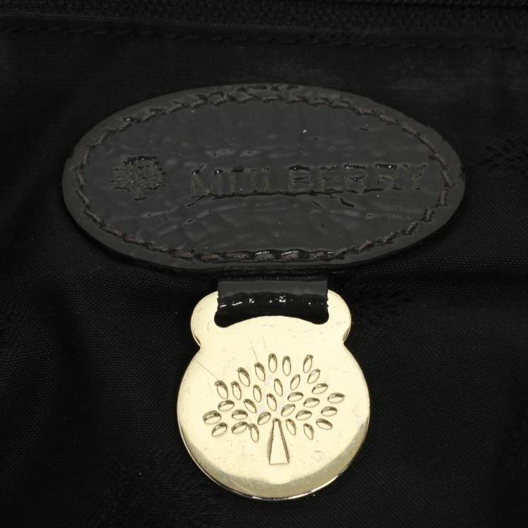 Pre Owned Mulberry Neely Green Patent Leather Shoulder Bag