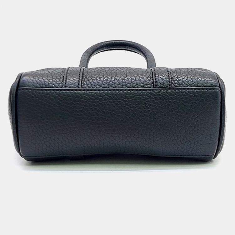 Pre Owned Mulberry Black Leather Mini Bayswater