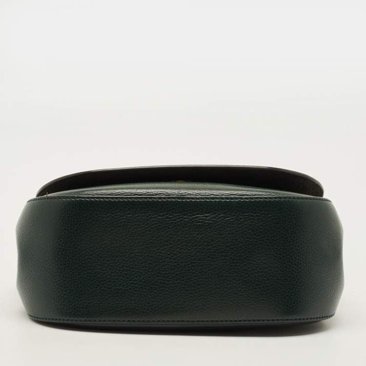 Pre Owned Mulberry Amberley Green Leather Shoulder Bag