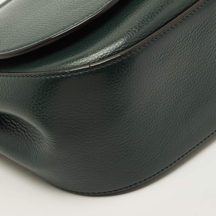 Pre Owned Mulberry Amberley Green Leather Shoulder Bag