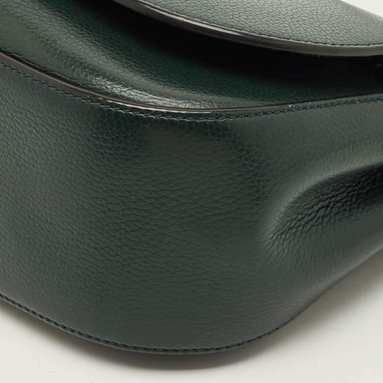 Pre Owned Mulberry Amberley Green Leather Shoulder Bag