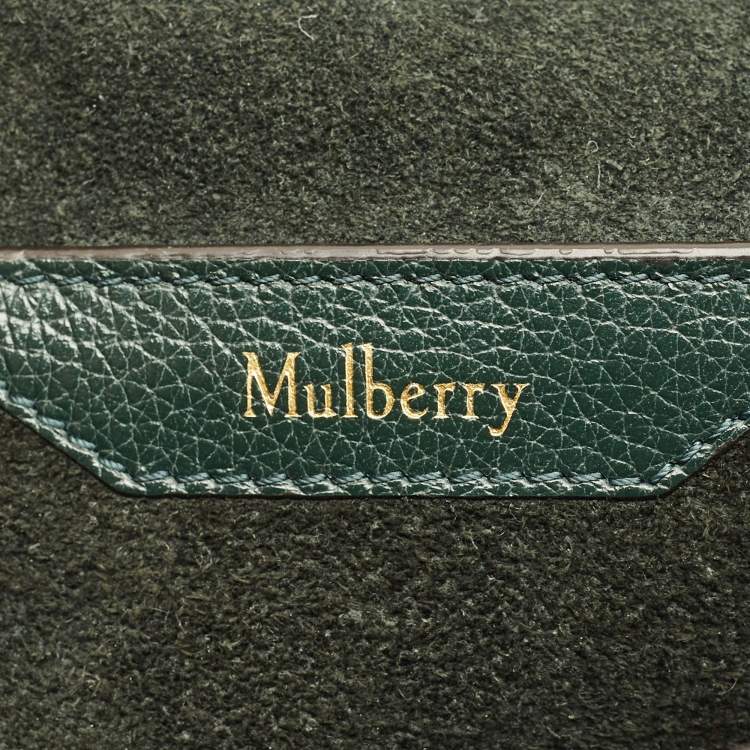 Pre Owned Mulberry Amberley Green Leather Shoulder Bag