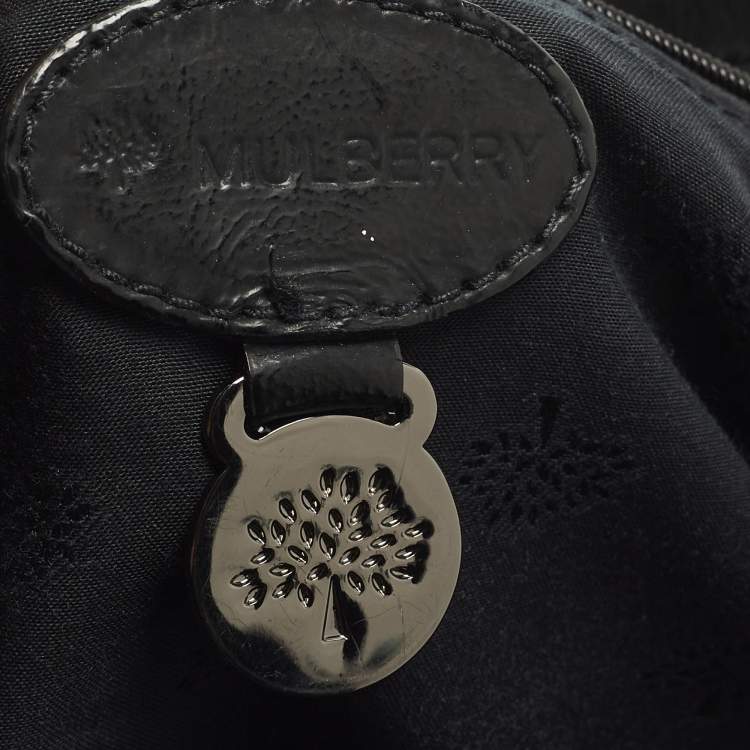 Pre Owned Mulberry Alexa Oversized Brown/Black Textured Suede and Leather Bag