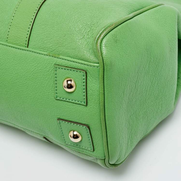 Pre Owned Mulberry Bayswater Light Green Leather Satchel