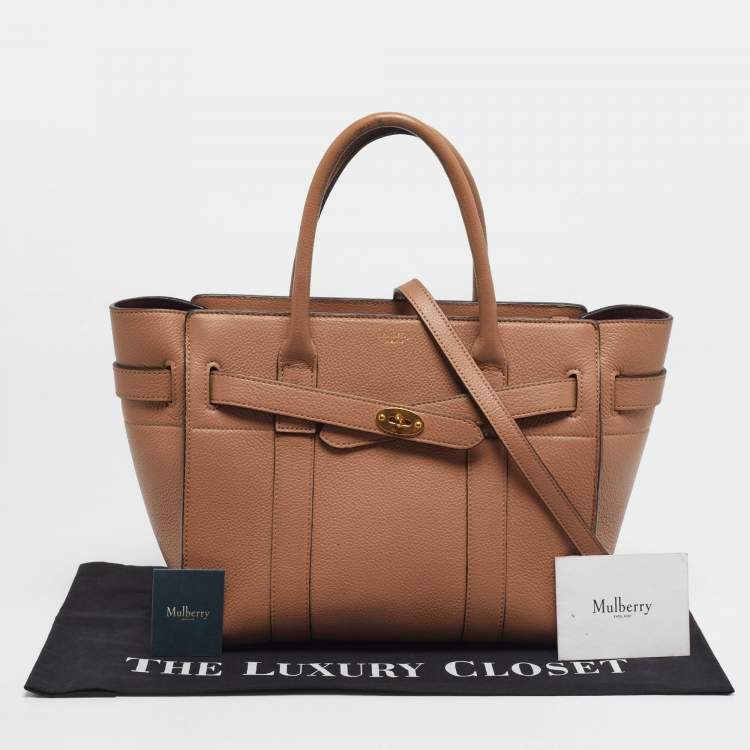 مملوكة مسبقًا Mulberry Zipped Bayswater Small Beige Leather Tote