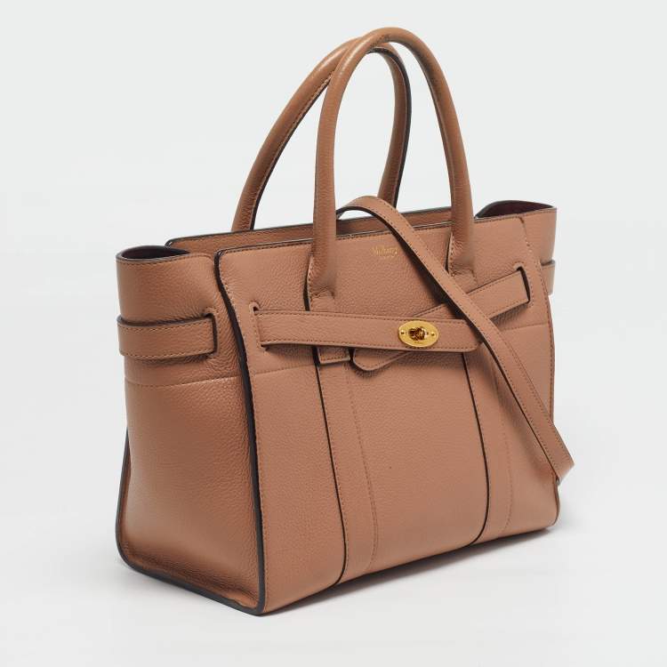 مملوكة مسبقًا Mulberry Zipped Bayswater Small Beige Leather Tote