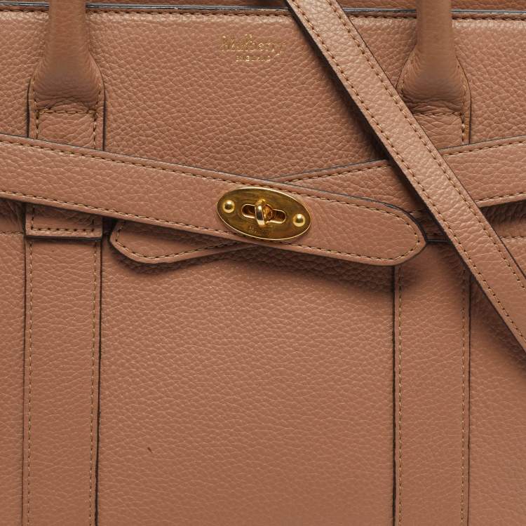مملوكة مسبقًا Mulberry Zipped Bayswater Small Beige Leather Tote