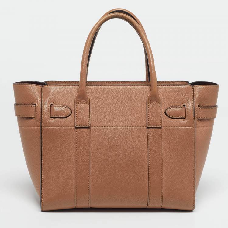 مملوكة مسبقًا Mulberry Zipped Bayswater Small Beige Leather Tote