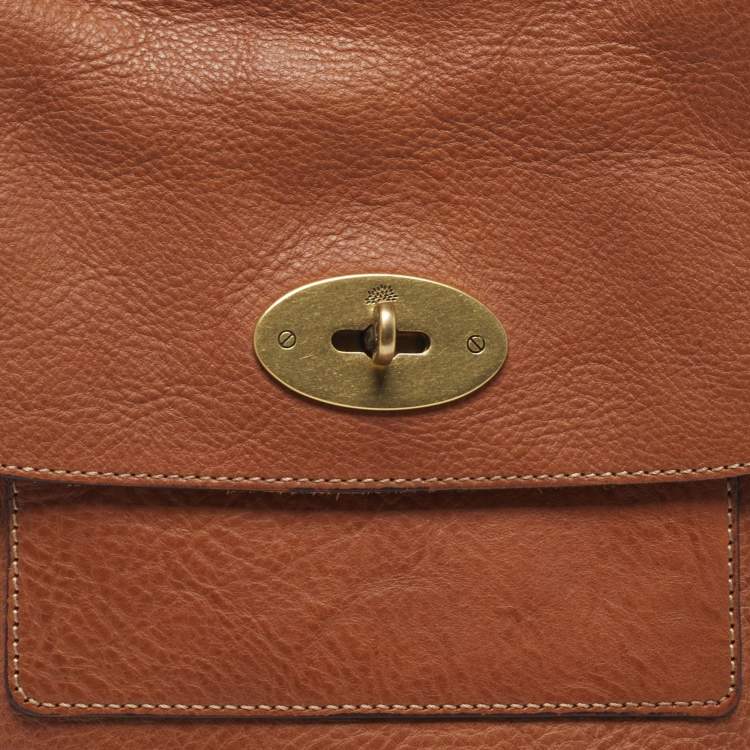 Pre Owned Mulberry Antony Brown Leather Messenger Bag