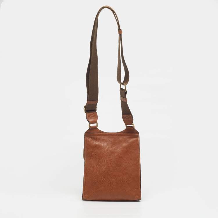 Pre Owned Mulberry Antony Brown Leather Messenger Bag