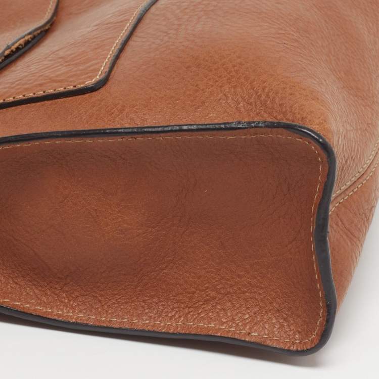 Pre Owned Mulberry Antony Brown Leather Messenger Bag