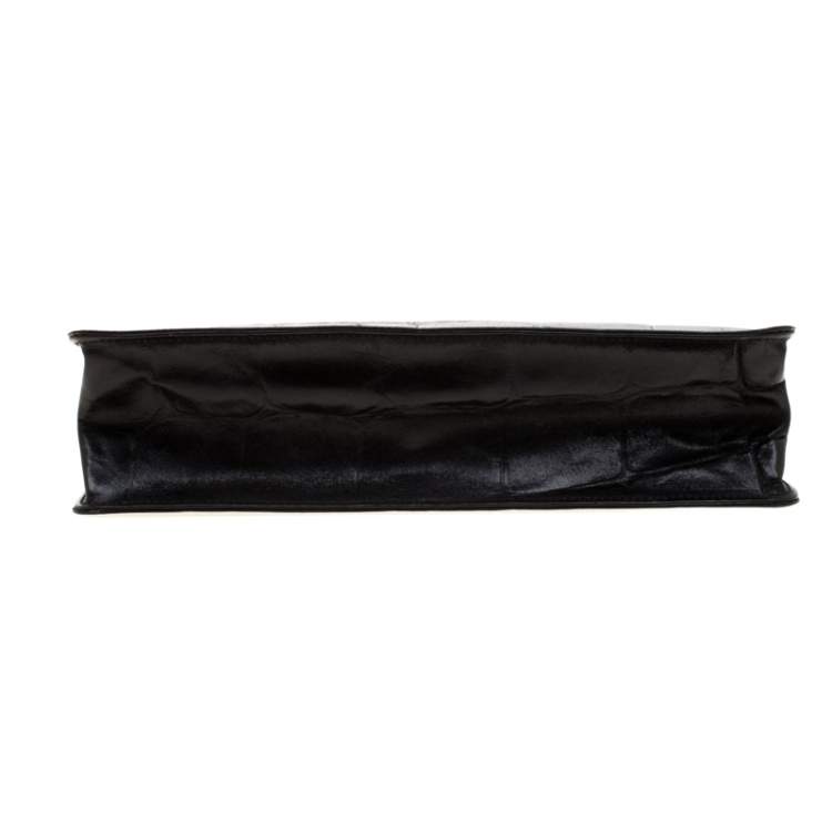 Pre Owned Mulberry Black Crocodile Embossed Clutch