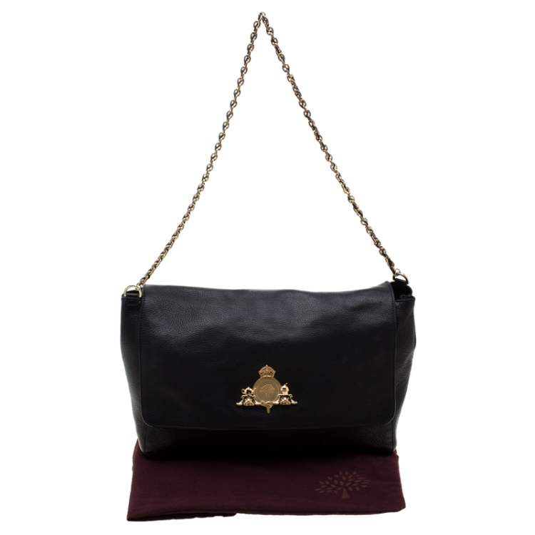 Pre Owned Mulberry Black  Leather Large Margaret Shoulder Bag